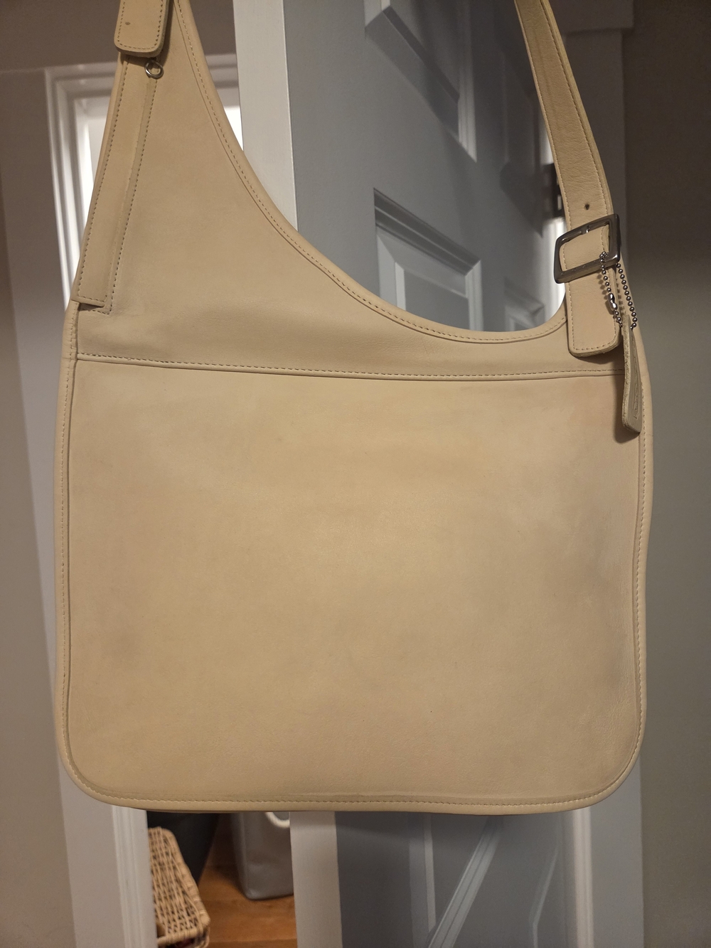 Vintage Coach Utility Hippie Flap Style #9404 Color Bone - Picture 10 of 12
